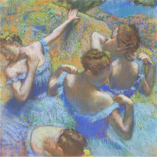 Edgar Degas - Blue Dancers Aufkleber (Vorderseite)