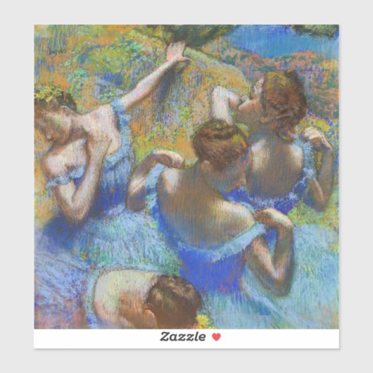 Edgar Degas - Blue Dancers Aufkleber (Blatt)