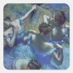Edgar Degas Blue Dancers, c.1899 Quadratischer Aufkleber
