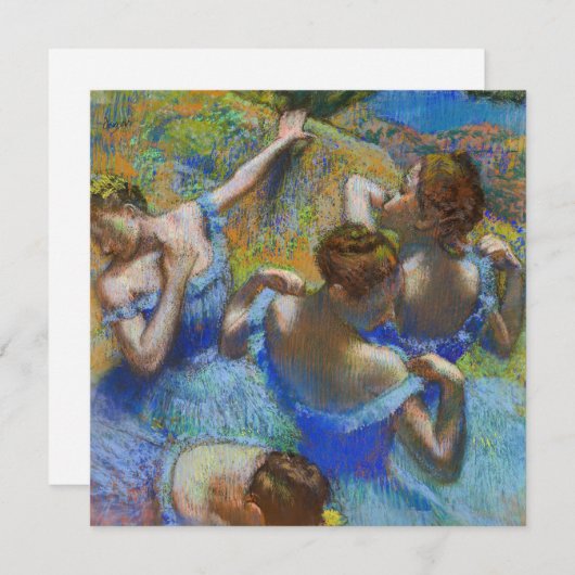 Edgar Degas - Blue Dancers Einladung (Vorne/Hinten)