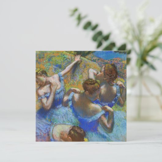 Edgar Degas - Blue Dancers Einladung (Stehend Vorderseite)