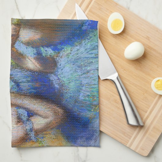 Edgar Degas - Blue Dancers Geschirrtuch (Viertel Falte)