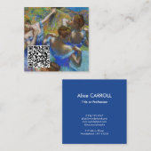 Edgar Degas - Blue Dancers - QR-Code Quadratische Visitenkarte (Vorne/Hinten)