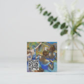 Edgar Degas - Blue Dancers - QR-Code Quadratische Visitenkarte (Stehend Vorderseite)
