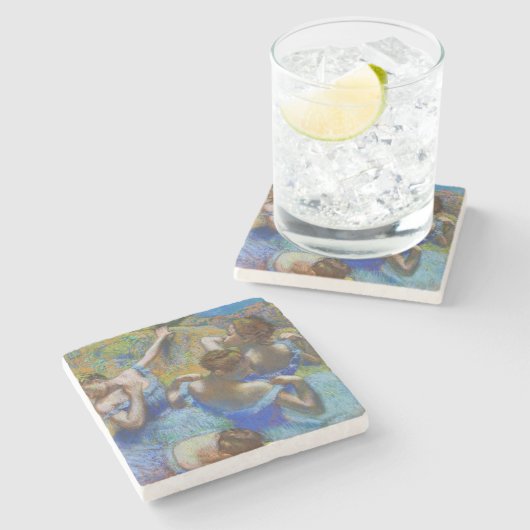 Edgar Degas - Blue Dancers Steinuntersetzer (Seitenansicht)