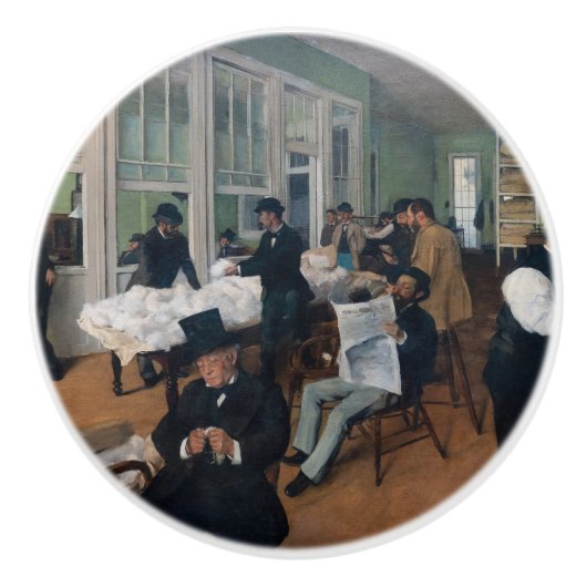 Edgar Degas - Cotton Office in New Orleans Keramikknauf (Vorderseite)