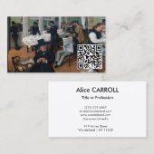Edgar Degas - Cotton Office New Orleans - QR-Code Visitenkarte (Vorne/Hinten)