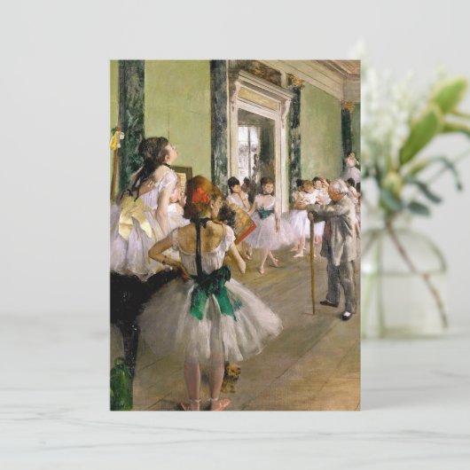 Edgar Degas Dance Class Einladung (Stehend Vorderseite)