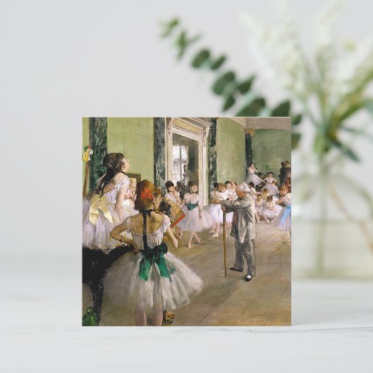 Edgar Degas Dance Class Einladung (Stehend Vorderseite)