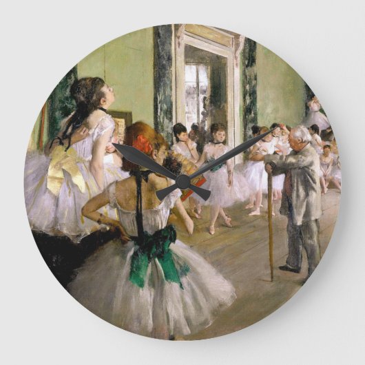 Edgar Degas Dance Class Große Wanduhr (Vorderseite)