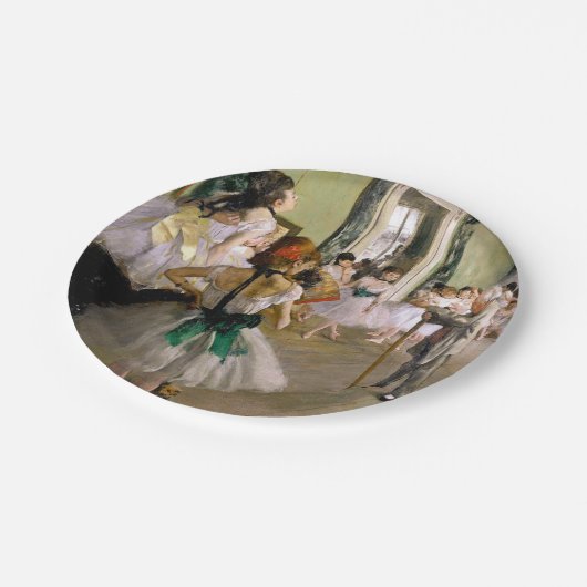 Edgar Degas Dance Class Pappteller (Schrägansicht)