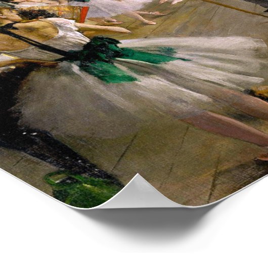 Edgar Degas Dance Class Poster (Ecke)