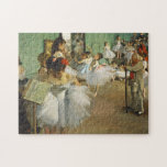 Edgar Degas Dance Class Puzzle<br><div class="desc">Ein wunderschönes Puzzle mit einem Vintagen impressionistischen Gemälde aus dem 18. Jahrhundert des berühmten Malers Edgar Degas. Dieses Portrait zeigt Tänzer der Ballerina in grünen Tönen während des Unterrichts.</div>