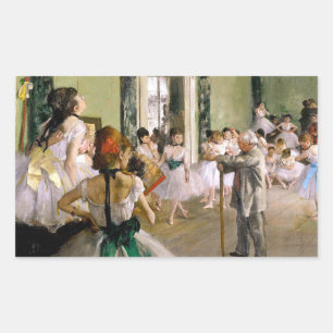 Edgar Degas Dance Class Rechteckiger Aufkleber