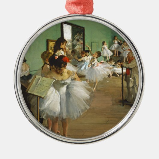 Edgar Degas Dance Class Silbernes Ornament (Vorne)
