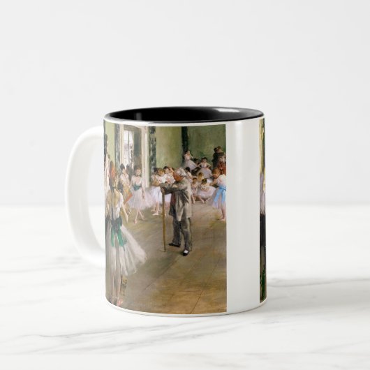 Edgar Degas Dance Class Zweifarbige Tasse (Vorderseite Links)