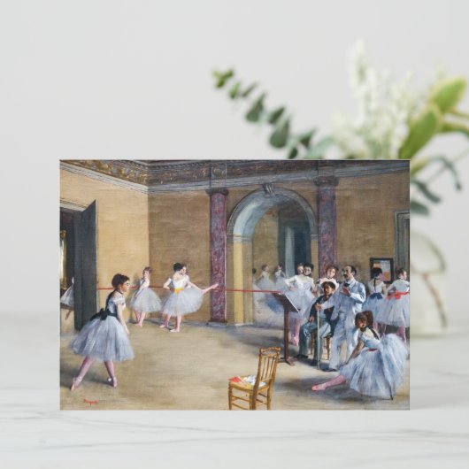 Edgar Degas - Dance Foyer, Opera rue Le Peletier Dankeskarte (Stehend Vorderseite)