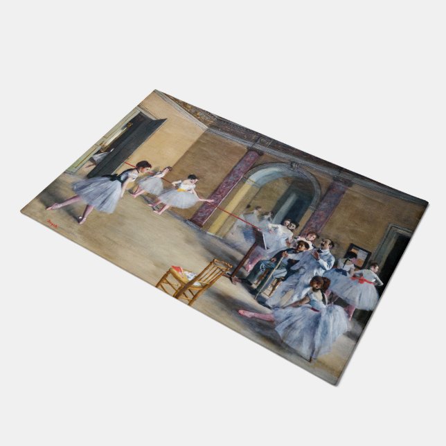 Edgar Degas - Dance Foyer, Opera rue Le Peletier Fußmatte (Schrägansicht)
