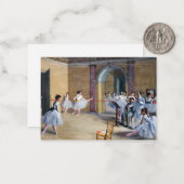 Edgar Degas - Dance Foyer, Opera rue Le Peletier Mitteilungskarte (Vorderseite/Rückseite Beispiel)