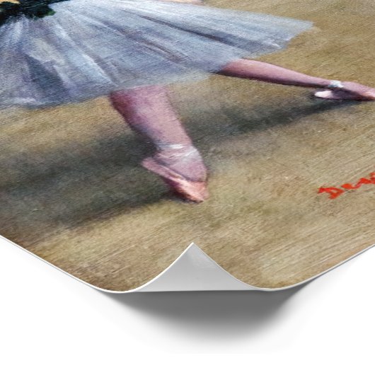 Edgar Degas - Dance Foyer, Opera rue Le Peletier Poster (Ecke)