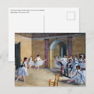 Edgar Degas - Dance Foyer, Opera rue Le Peletier Postkarte