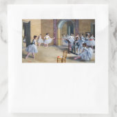 Edgar Degas - Dance Foyer, Opera rue Le Peletier Rechteckiger Aufkleber (Tasche)