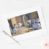 Edgar Degas - Dance Foyer, Opera rue Le Peletier Rechteckiger Aufkleber (Umschlag)