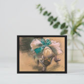Edgar Degas Dancer bindet ihre Showribons Postkarte (Stehend Vorderseite)