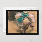 Edgar Degas Dancer bindet ihre Showribons Postkarte (Vorne/Hinten)