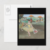 Edgar Degas Dancer Bowing mit Bouquet Postkarte (Vorne/Hinten)