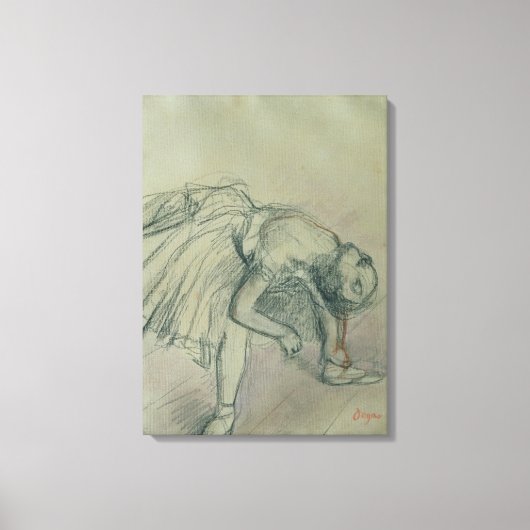 Edgar Degas | Dancer Fixing her Slipper, c.1865 Leinwanddruck (Vorderseite)