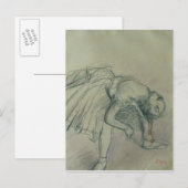 Edgar Degas | Dancer Fixing her Slipper, c.1865 Postkarte (Vorne/Hinten)