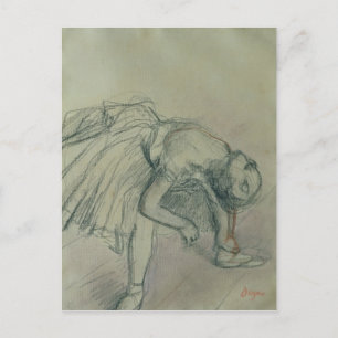 Edgar Degas   Dancer Fixing her Slipper, c.1865 Postkarte