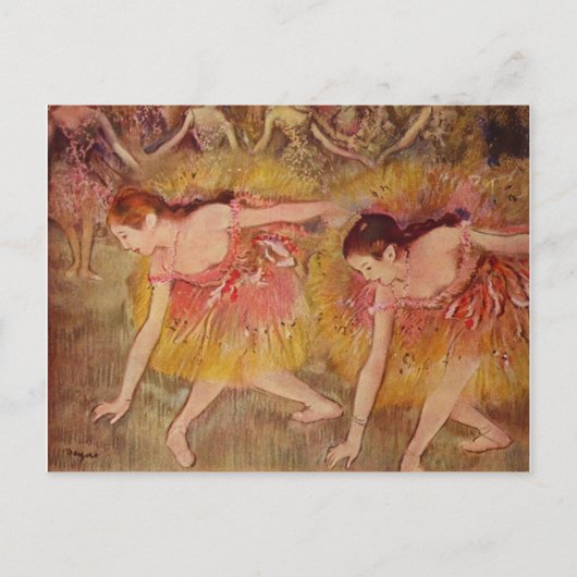 Edgar Degas Dancers Bending Down Postkarte (Vorderseite)