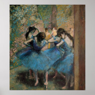 Edgar Degas   Dancers in blue, 1890 Poster