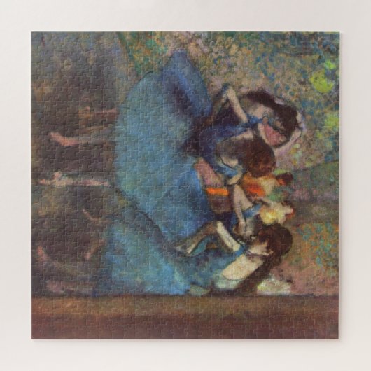 Edgar Degas Dancers in Blue Impressionismus Kunst Puzzle (Horizontal)