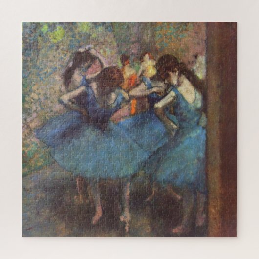 Edgar Degas Dancers in Blue Impressionismus Kunst Puzzle (Vertikal)
