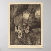 Edgar Degas Dancers in the Wings Sketch Art Poster (Vorne)