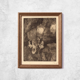 Edgar Degas Dancers in the Wings Sketch Art Poster