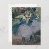 Edgar Degas Dancers in Violet Postkarte (Vorne/Hinten)