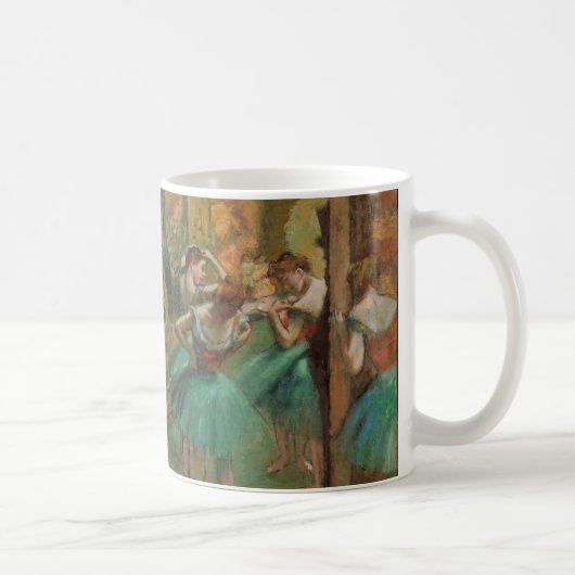Edgar Degas Dancers Pink in Green Impressionist Kaffeetasse (Rechts)
