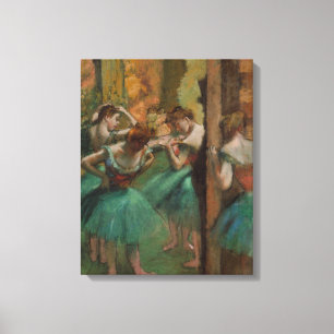 Edgar Degas Dancers Pink und Green Leinwanddruck