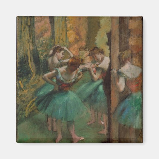 Edgar Degas Dancers Pink und Green Magnet (Vorne)