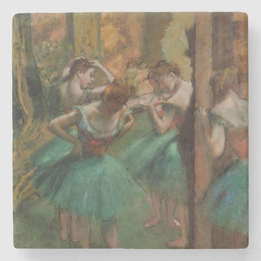 Edgar Degas Dancers Pink und Green Untersetzer (Vorderseite)