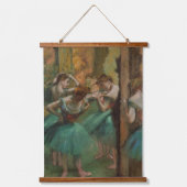 Edgar Degas Dancers Pink und Green Wandteppich Mit Holzrahmen (Vorderseite)