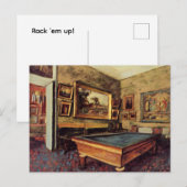 Edgar Degas, Das Billardzimmer Postkarte (Vorne/Hinten)
