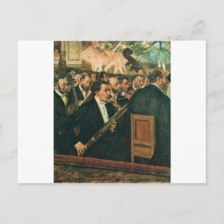 Edgar Degas Das Orchester der Oper Postkarte