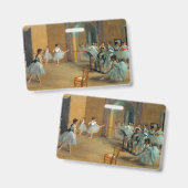 Edgar Degas Das Tanzfoyer der Oper Ausweis (Vorder- & Rückseite)
