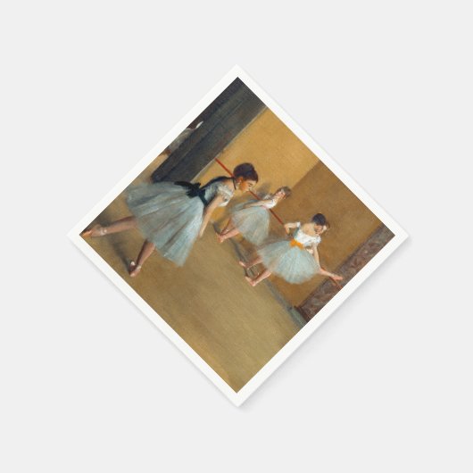 Edgar Degas Das Tanzfoyer der Oper Serviette (Ecke)