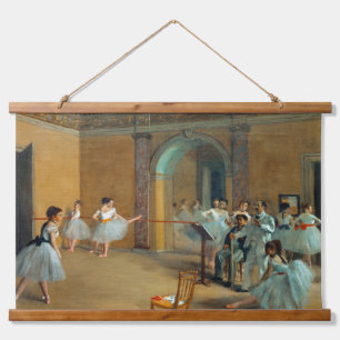 Edgar Degas Das Tanzfoyer der Oper Wandteppich Mit Holzrahmen